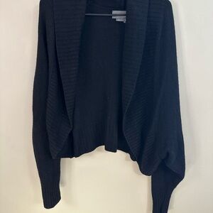 Anthropologie Copley Black Wool Blend Long Sleeve Knit Cardigan Womens Sz M / L